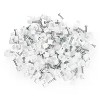 Blow Oem Laikiklių rinkinys plokštiems kabeliams 4 / 4mm - baltas - 100vnt