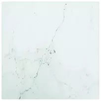 Stalviršis, baltas, 30x30cm, grūdintas stiklas, 6mm
