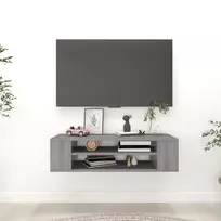 TV staliukas Pakabinama TV spintelė, pilka ąžuolo, 100x30x26,5cm, mediena