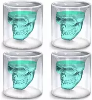 Kaukolės formos stikliukų rinkinys "DOOMED", 4 x 75ml