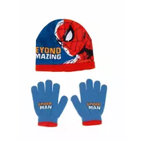 SPIDER-MAN Kepurė ir pirštinės vaikams Spiderman Great power, mėlyna