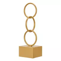 Gift Decor Dekoratyvinė figūrėlė Žiedai Auksinis Metalinis (12,5 x 40,5 x 12,5 cm)
