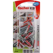 Kaištis Fischer DuoPower, 25 mm x 5 mm, 18 vnt.