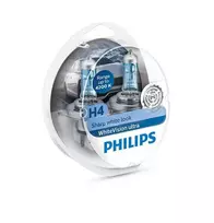 Philips lemputės Baltas Vision Ultra, +60% H4, 60/55W, DUO 12342WV