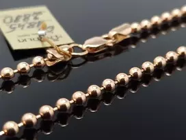 Auksinė grandinėlė su burbuliukais 3mm Praba: 585