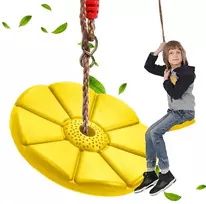 Vaikiškos sodo sūpynės su virve, 27 cm, geltona
