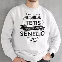 Džemperis "Tik geriausias tėtis paaukštintas iki senelio" (be kapišono)