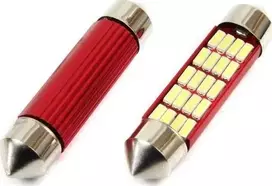 LED lemputės CANBUS 4014 20SMD festoon C5W C10W C3W 41mm baltos 12V 24V amio-01634