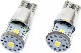 LED lemputės Canbus 3SMD 2835 T10E W5W Alu baltos 12V 24V amio-01637