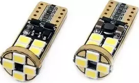LED lemputės Canbus 12SMD 2835 T10E W5W baltos 12V 24V amio-01636