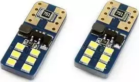 Żarówki led canbus 12smd ultrabright 2016 t10e w5w baltas 12v 24v amio-01638