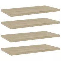 Knygų lentynos plokštės, 4vnt., ąžuolo, 40x20x1,5cm, MDP