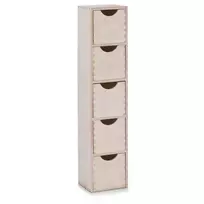 Dėžutė smulkiems daiktams, 5 stalčiai, medinė, 60x13x12 cm, ZELLER