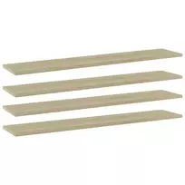 Knygų lentynos plokštės, 4vnt., ąžuolo, 100x20x1,5cm, MDP