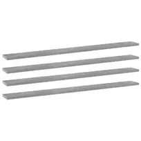 Knygų lentynos plokštės, 4vnt., betono, 100x10x1,5cm, MDP