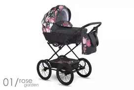 Vaikiškas vežimėlis Lonex RETRO GARDEN 2in1 01 ROSE