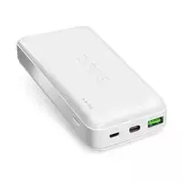 SBS 20000 mAh multi-port power bank su 20W Power Delivery technology baltos spalvos