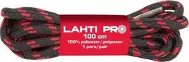 Lahti Pro Sznurowadła Apvalūs batraiščiai juodi-raudoni l904015p, 10 porų, 150 cm, Lahti