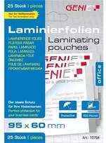„Genie“ laminuoti maišeliai, 25 vnt. vizitinių kortelių formato – folija