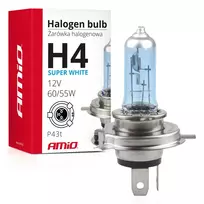 Halogeninė lemputė H4 12V 60/55W UV filtras (E8) itin balta amio-01269