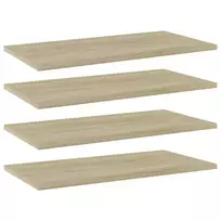 Knygų lentynos plokštės, 4vnt., ąžuolo, 60x30x1,5cm, MDP