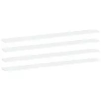 Knygų lentynos plokštės, 4vnt., baltos, 100x10x1,5cm, MDP