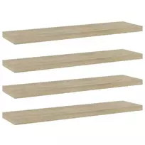 Knygų lentynos plokštės, 4vnt., ąžuolo, 40x10x1,5cm, MDP