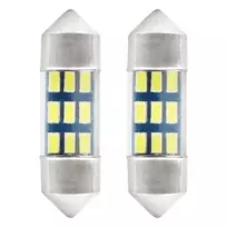 LED lemputės standartinės 3014 9smd festoon C5W C10W C3W 31mm baltas 12v amio-01089
