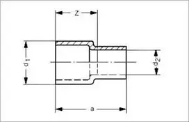 SANHA redukcinis nipelis 5243 varinis 28 x 18 mm (152432818)