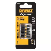 DEWALT SMŪGINIS ANTGALIS PH1x25 /5vnt. EXTREME IMPACT TORSION