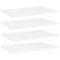Knygų lentynos plokštės, 4vnt., baltos, 60x40x1,5cm, MDP
