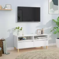 TV staliukas Televizoriaus spintelė, balta, 100x34,5x44,5cm, mediena