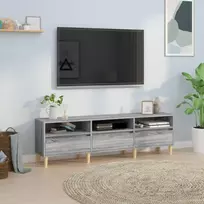 TV staliukas Televizoriaus spintelė, pilka ąžuolo, 150x30x44,5cm, mediena