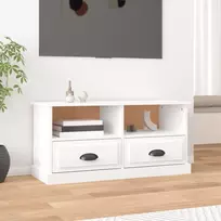 TV staliukas Televizoriaus spintelė, balta, 93x35,5x45cm, mediena, blizgi