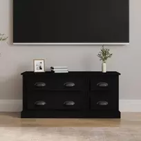TV staliukas Televizoriaus spintelė, juoda, 100x35,5x45cm, apdirbta mediena