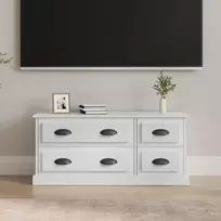 TV staliukas Televizoriaus spintelė, balta, 100x35,5x45cm, mediena, blizgi