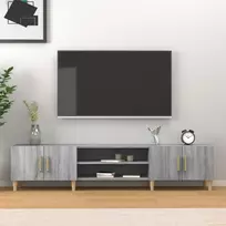 TV staliukas Televizoriaus spintelė, pilka ąžuolo, 180x31,5x40cm, mediena