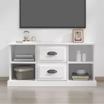 TV staliukas Televizoriaus spintelė, balta, 99,5x35,5x48cm, apdirbta mediena
