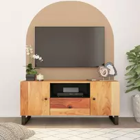 TV staliukas Televizoriaus spintelė, 105x33,5x46cm, akacija/apdirbta mediena