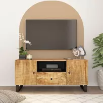 TV staliukas Televizoriaus spintelė, 105x33,5x46cm, mango/apdirbta mediena