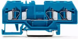 Wago 281-684 3 laidų šynų jungtis 4 mm2 mėlyna 281-684