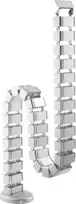 Organizatorius InLine® Lankstus kabelio kanalas reguliuojamo aukščio stalams, 4 skyriai, maks. 68x36 mm. 1.28m, pilkas