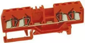 Wago 280-830 4 laidų šynų jungtis 2,5 mm2 raudona 280-830