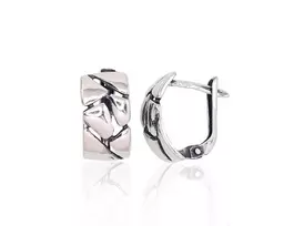 Sidabriniai auskarai anglišku užsegimu, Metalas: Sidabras, Praba: 925°, - 2.4 g. - 15 mm.