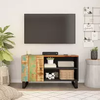 TV staliukas Televizoriaus spintelė, 80x33x46cm, perdirbta/apdirbta mediena