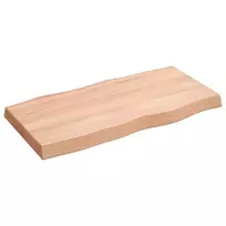 Stalviršis, šviesiai rudas, 80x40x(2-6) cm, medienos masyvas