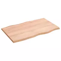 Stalviršis, šviesiai rudas, 80x50x2cm, ąžuolo medienos masyvas