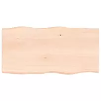 Stalviršis, 100x50x2cm, ąžuolo medienos masyvas, su gyvu kraštu
