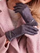 Wool Fashion Italia Pirštinės-AT-RK-902.08-tamsiai pilkos