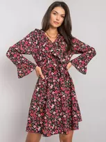 Italy Moda Suknelė-DHJ-SK-13891A.71P-juoda-raudona